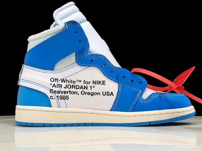 Off-White Jordan Powder Air AQ0818-148 UNC Blue 1 0723